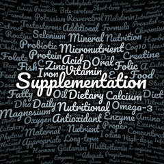 Fototapeta premium Supplementation word cloud