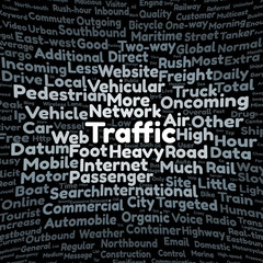 Traffic word cloud