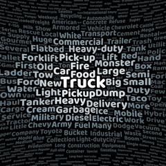 Truck word cloud