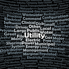 Fototapeta premium Utility word cloud