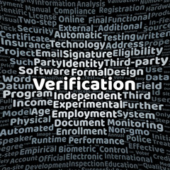 Verification word cloud