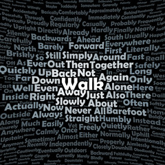 Fototapeta premium Walk word cloud