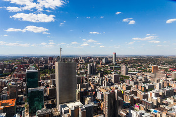 Naklejka premium Budynki w mieście Johannesburg Gauteng w RPA