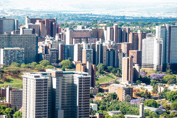 Fototapeta na wymiar Buildings in the city of Johannesburg Gauteng, South Africa