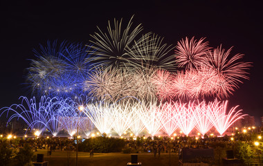 Festival of fireworks in Moscow 2018. Performance of the team from Andorra 