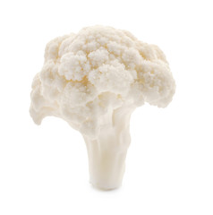 Fresh cauliflower on white background