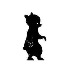 Black bear silhouette. Vector
