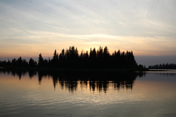 Sunset On The Island, Elk Island National Park, Alberta