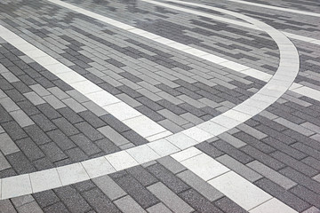 pavement of ceramic tiles