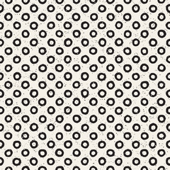 Hand drawn seamless pattern. Abstract geometric shapes background in black and white. Vector ethnic style texture.