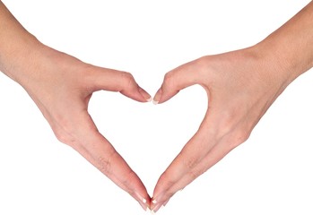 Obraz premium hand forming a heart gesture