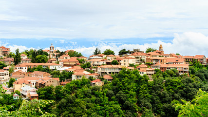 View of small town Sighnaghi (Signagi) in Georgia