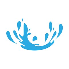 Fresh water splash icon, isolated on white background