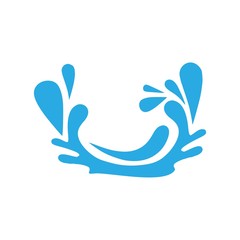 Fototapeta premium Fresh water splash icon, isolated on white background