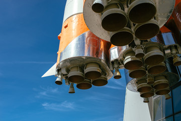 The engine of a space rocket