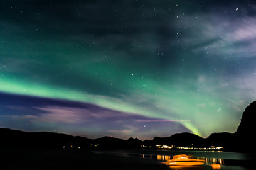 Naklejka na ściany i meble Northern lights, Norway