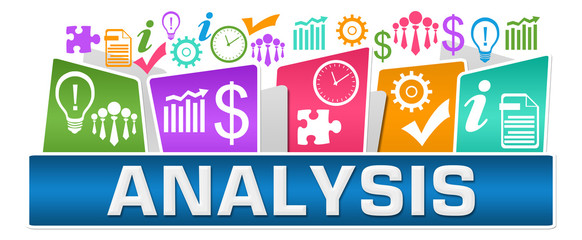 Analysis Business Symbols On Top Colorful 