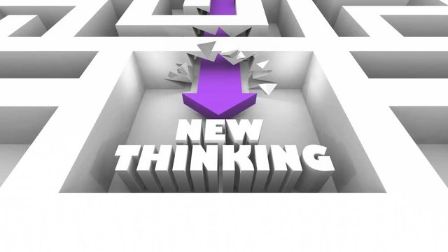 New Thinking Creative Imagination Unique Ideas Maze 3d Animation