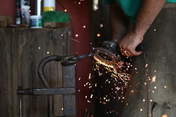 Horse Ferrier working