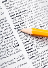 Indication of the Dictionary Definition of the Word Learn