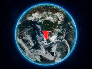 Namibia on Earth at night