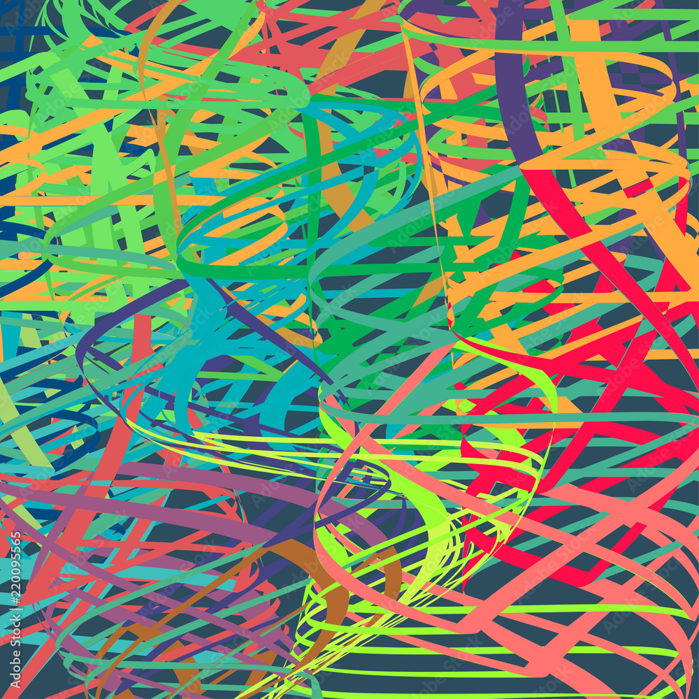Poster Colorful background with color lines. Vector pattern