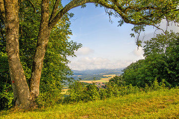 Panoramic views of the Swabian Alb in Schlat