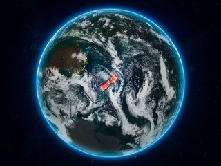 New Zealand on Earth at night