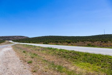 Long straight and open roads of the Karoo, South Africa.
