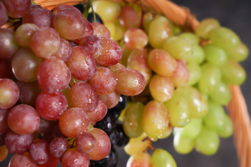 Tasty fresh ripe grapes, closeup