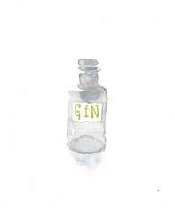 gin bottle - obrazy, fototapety, plakaty