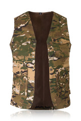 Beautiful military printed half jacket for unisex to keep warm in cold weather. Its inner plain brown color make it more unique and trendy. 