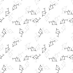 Elegant black seamless pattern with chaotic cracks in black, grey and white colors