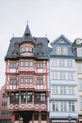 Fototapeta na wymiar beautiful colorful buildings in Frankfurt, Germany