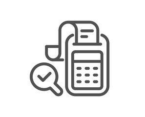 Bill Accounting line icon
