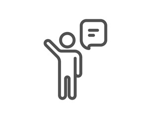 Agent talk line icon