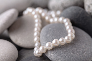 Pearl necklaces and earrings