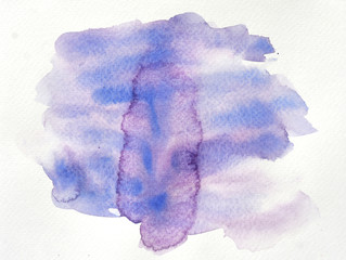 Abstract blue violet watercolor background