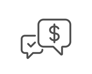Obraz premium Payment receive line icon. Dollar exchange sign. Finance symbol. Quality design element. Classic style. Editable stroke. Vector