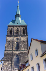 Fototapeta na wymiar Tower of the St. Andreas church of Hildesheim, Germany