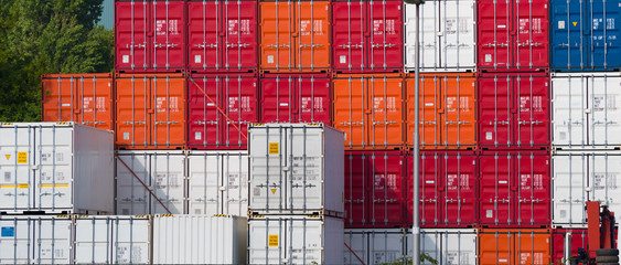 cargo containers in harbor