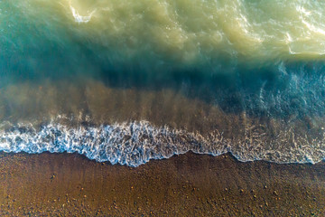 waves on the sea, top view