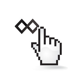 TenX Cryptocurrency Coin Sign Hand Cursor Click Isolated