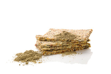 Cannabis flour and cracker.