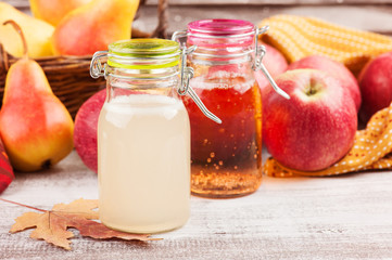 Homemade apple pear cider