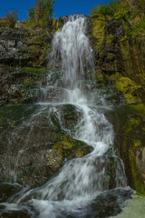 Fototapeta na wymiar Waterfall in Kryvyi Rih at Karachuni dam