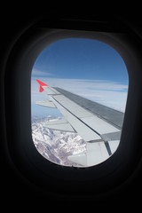 Fototapeta na wymiar Cordilheira dos Andes, visto da janela do avião.