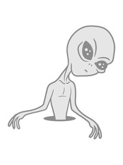 boden loch alien ausserirdischer weltall ufo weltraum besucher grau grey grusselig entführen monster böse comic cartoon clipart horror halloween