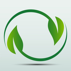 Green leaf logo,ecology nature.Vector illustration.