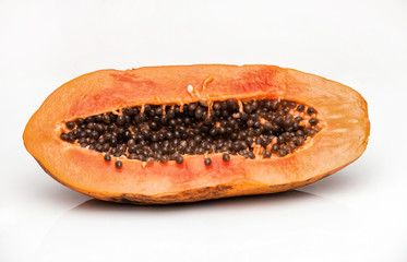 papaya on a white background